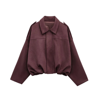 Faux Suede Jacket Women