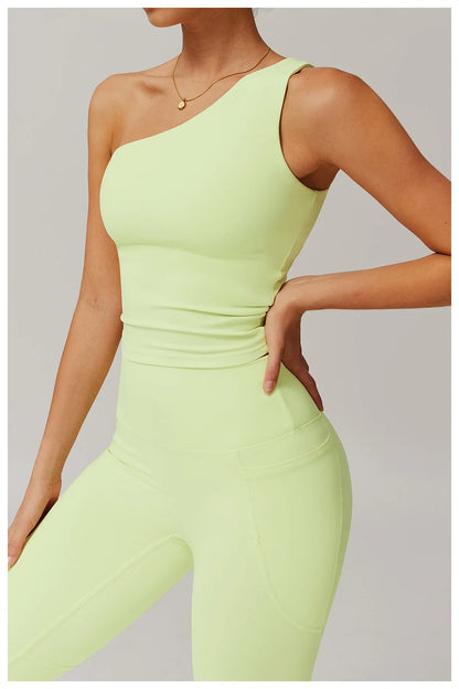 One Shoulder Sports Bra