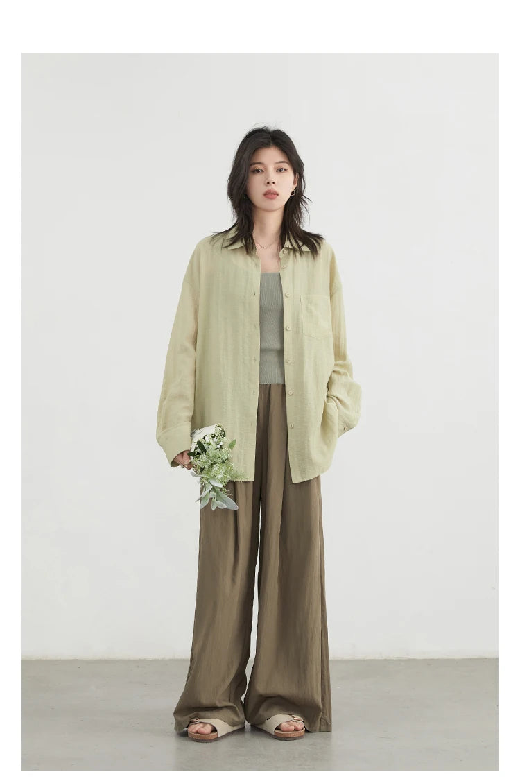 High-Waist Wide Leg Trousers – Spring/Summer 2025 Collection