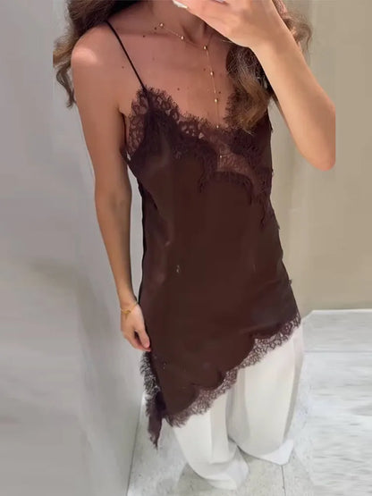 Lace Satin Camisole – Summer Party Top