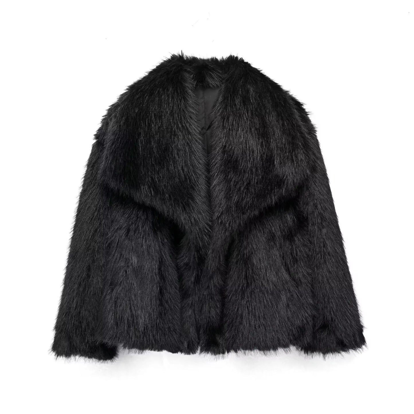 Cropped Faux Fur Coat