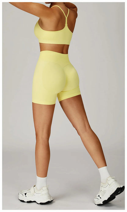 Women’s 2PCS Seamless Yoga Set – Zipper Long Sleeve Crop Top and High Waist Leggings