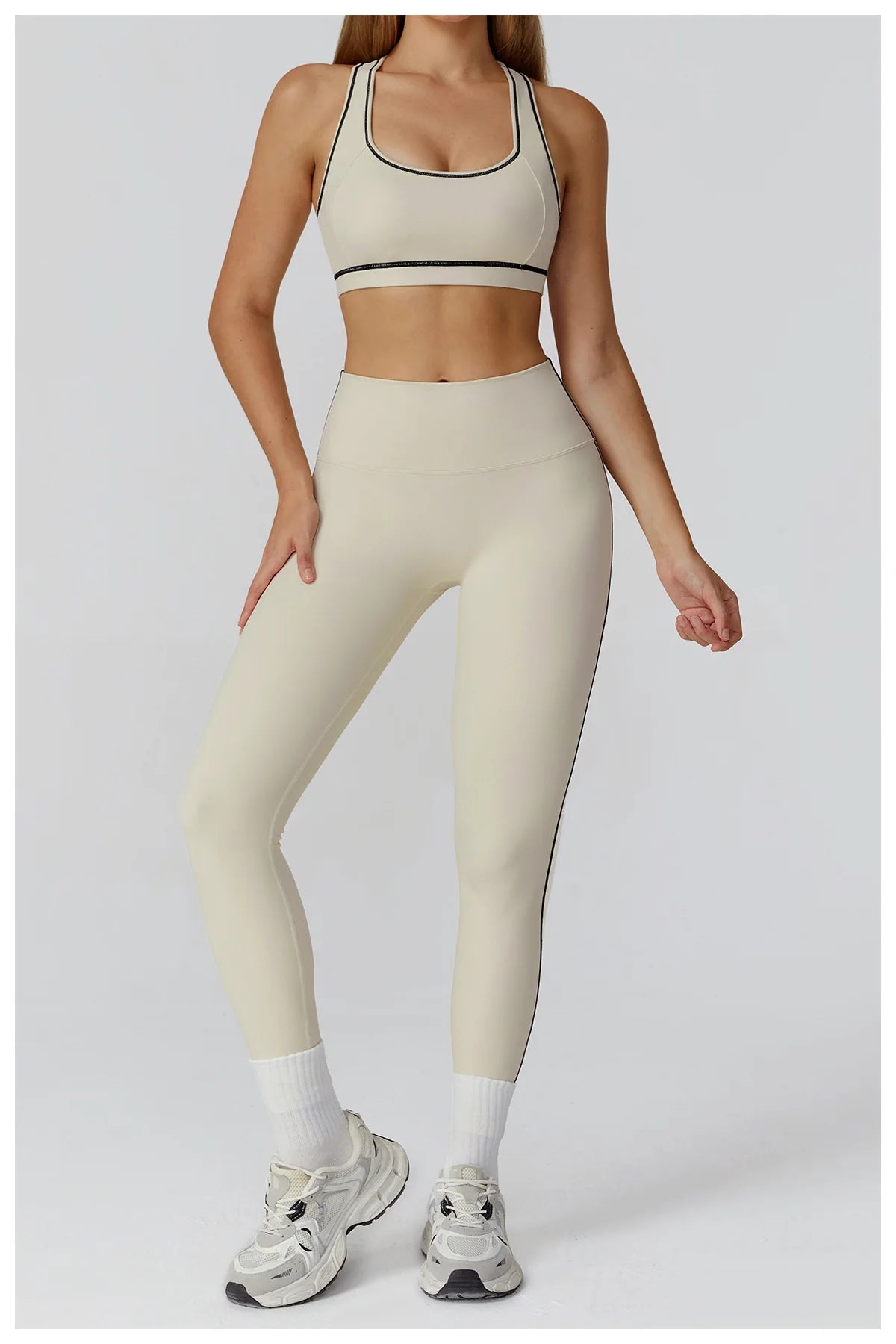 Women’s Seamless Yoga Set – 2/3PCS Fitness Tracksuit with Long Sleeve Jacket and High Waist Leggings