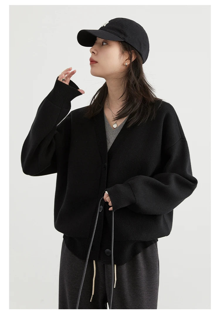 V-Neck Knit Cardigan – Spring 2025