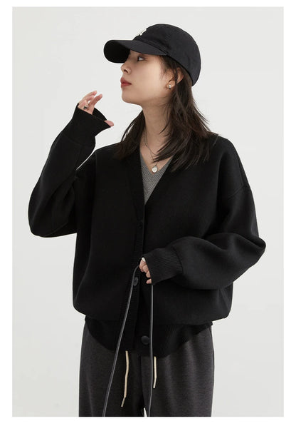 V-Neck Knit Cardigan – Spring 2025