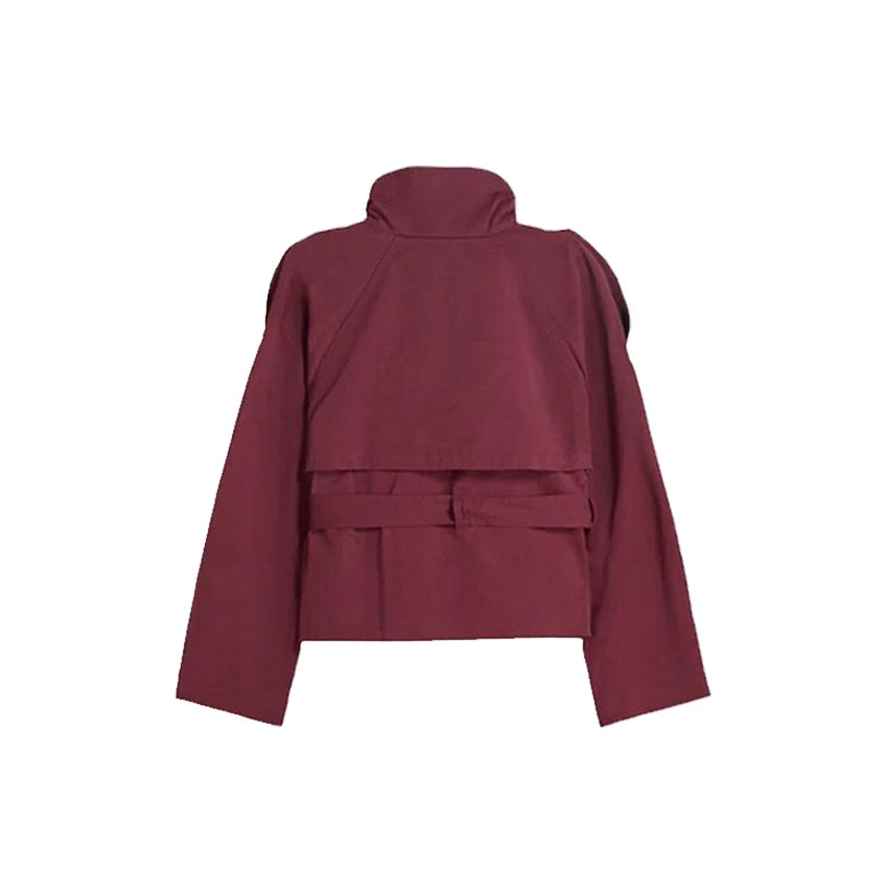 Belted Stand Collar Coat – Autumn 2025