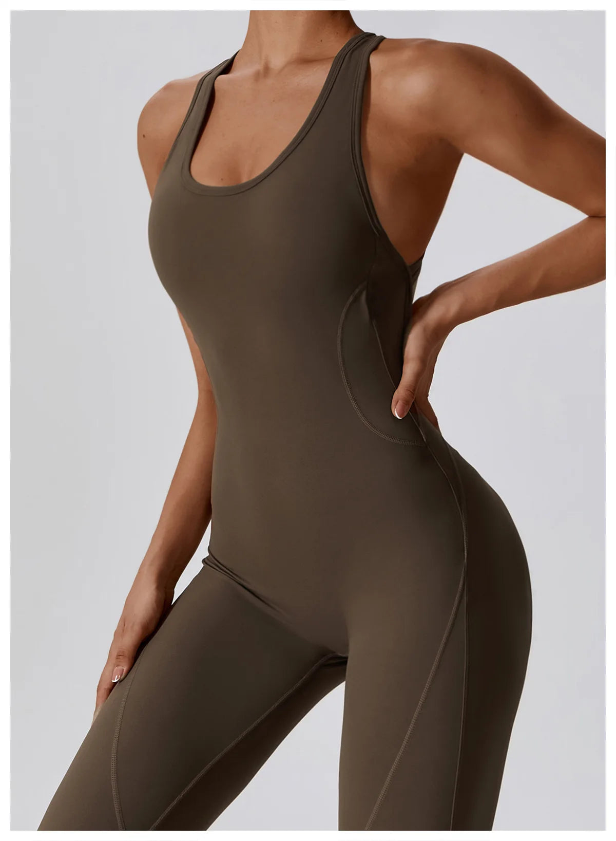 Women’s Yoga Jumpsuit – Push-Up Activewear Bodysuit