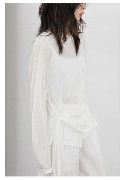 Elegant Long Sleeve Pullover Tee – Spring 2025 Collection