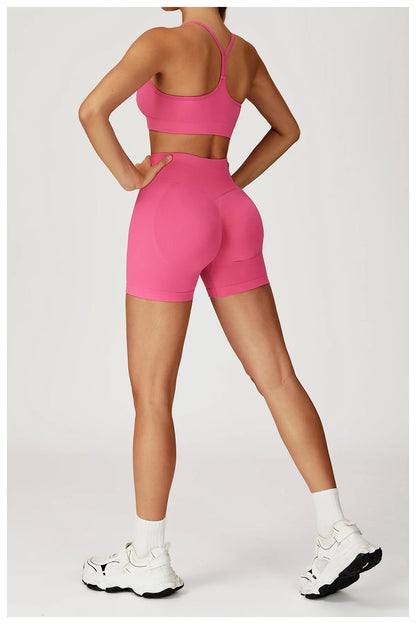 Women’s 2PCS Seamless Yoga Set – Zipper Long Sleeve Crop Top and High Waist Leggings