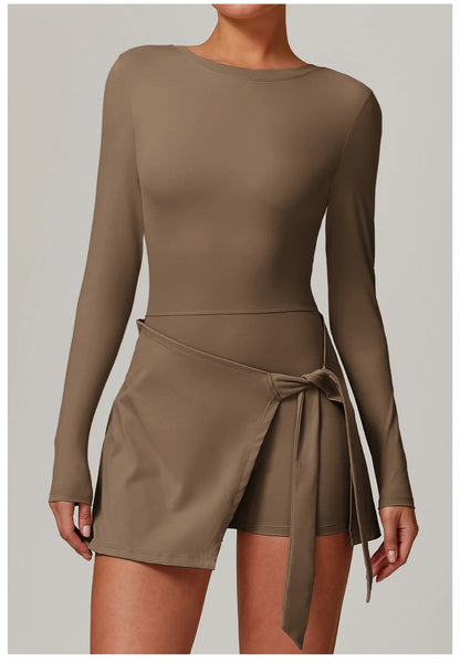 One-Piece Long Sleeve Yoga Jumpsuit