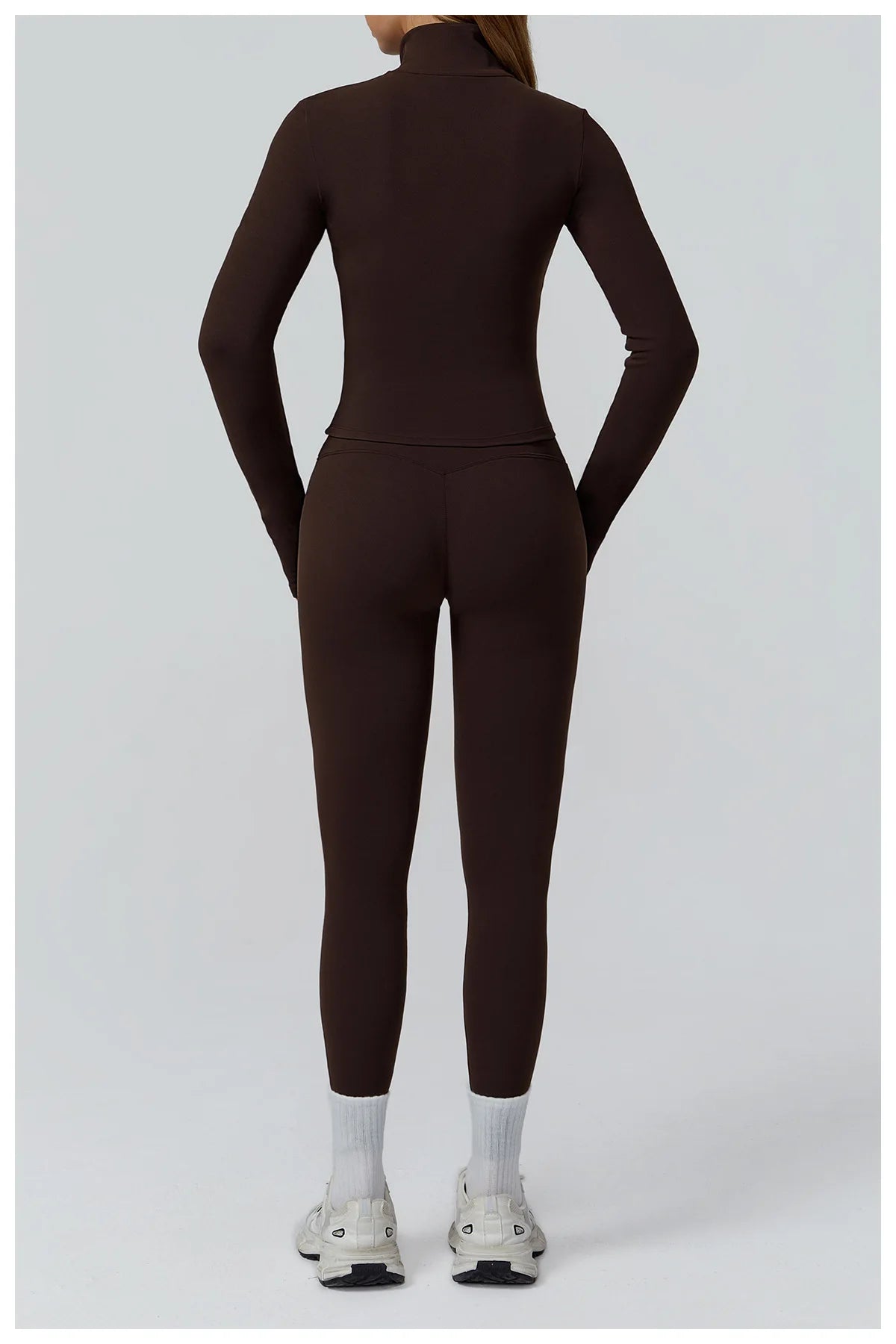 Women’s Seamless Yoga Set – 2/3PCS Fitness Tracksuit with Long Sleeve Jacket and High Waist Leggings