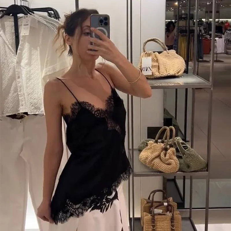 Lace Satin Camisole – Summer Party Top