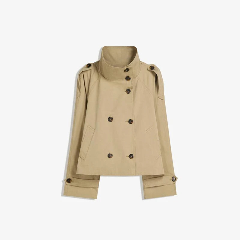 Belted Stand Collar Coat – Autumn 2025