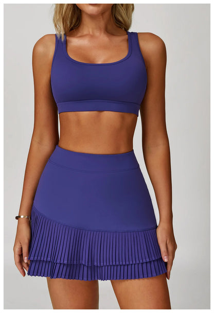 Women’s 3PCS Yoga Set – Long Sleeve Crop Top