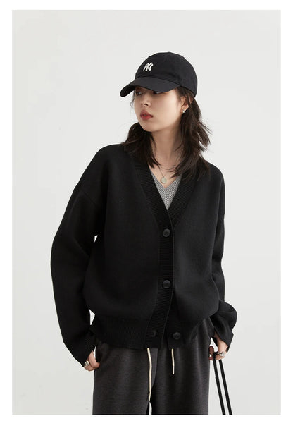 V-Neck Knit Cardigan – Spring 2025