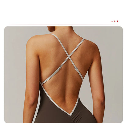 Women’s V-Back Yoga Jumpsuit
