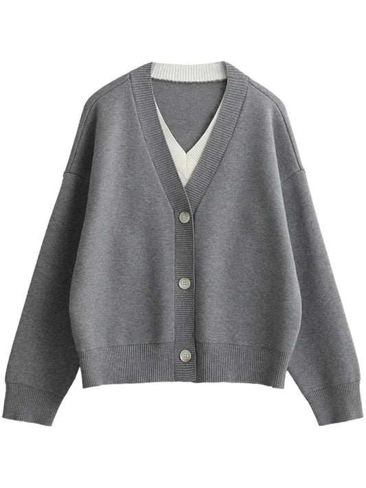 V-Neck Knit Cardigan – Spring 2025