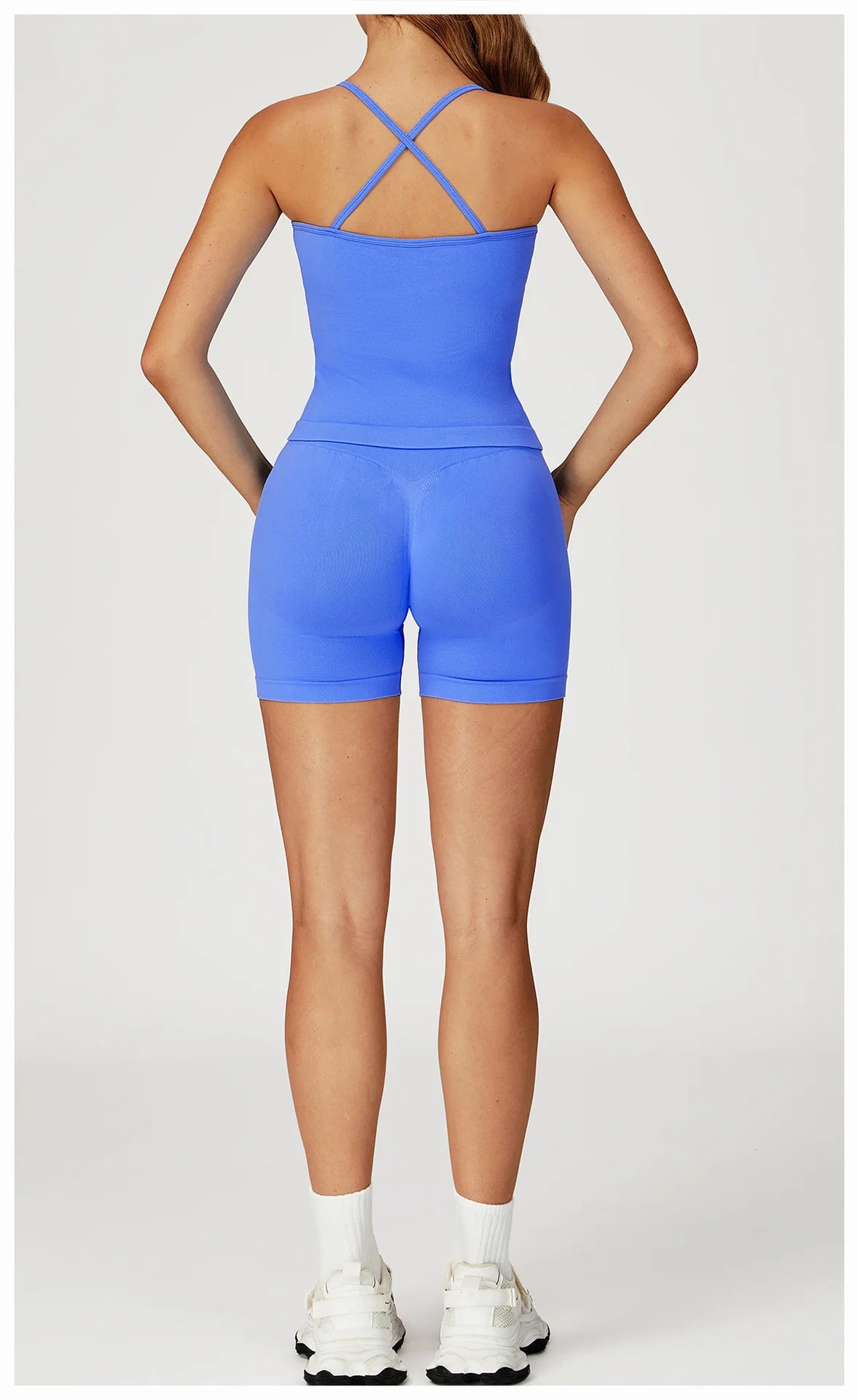 Women’s 2PCS Seamless Yoga Set – Zipper Long Sleeve Crop Top and High Waist Leggings