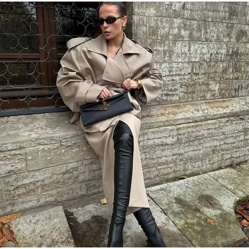 Lace-Up Cropped Trench Coat – Fall 2025