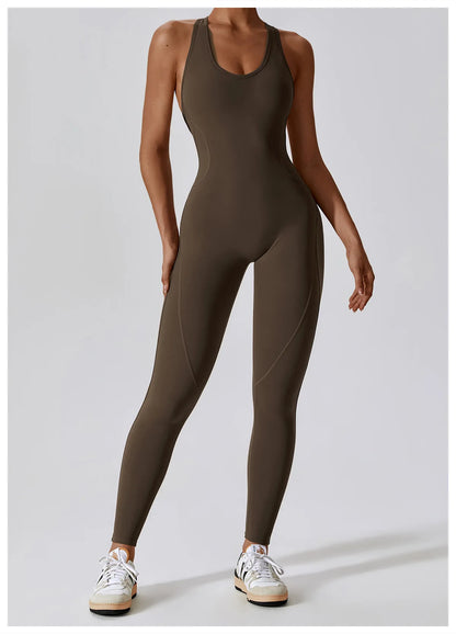 Women’s Yoga Jumpsuit – Push-Up Activewear Bodysuit