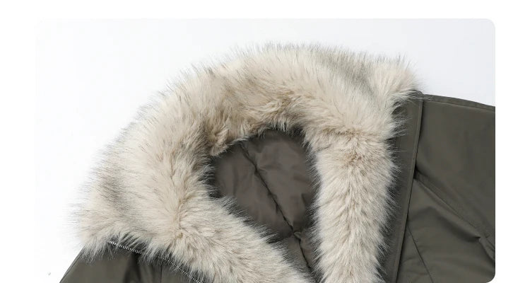 Korean Faux Fur Down Coat – Autumn/Winter 2025 Collection