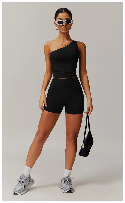 One Shoulder Sports Bra