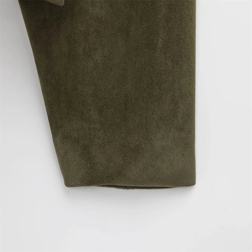 Faux Suede Jacket Women