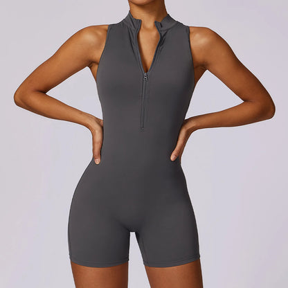 Women’s Zipper Yoga Jumpsuit