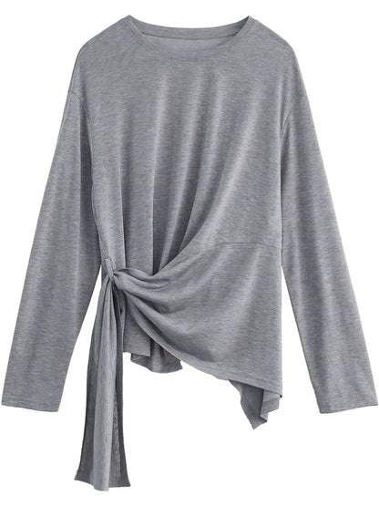 Elegant Long Sleeve Pullover Tee – Spring 2025 Collection