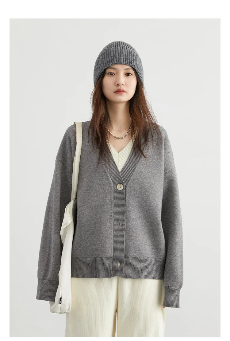 V-Neck Knit Cardigan – Spring 2025