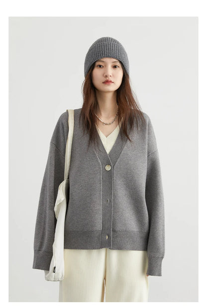 V-Neck Knit Cardigan – Spring 2025