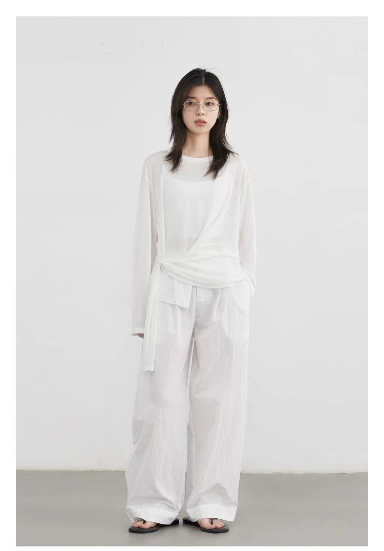 Elegant Long Sleeve Pullover Tee – Spring 2025 Collection