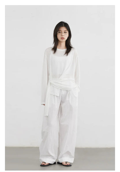 Elegant Long Sleeve Pullover Tee – Spring 2025 Collection