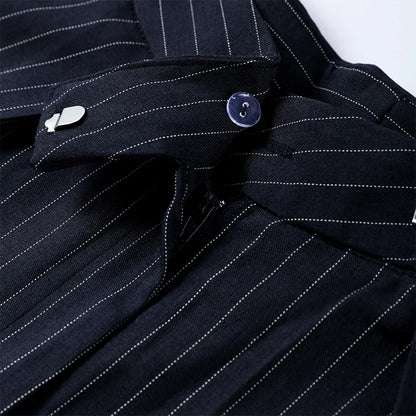 Striped Pleated Wide Leg Pants – Autumn 2025