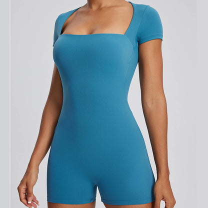 Women’s One-Piece Yoga Set – Seamless Stretch Fitness Bodysuit