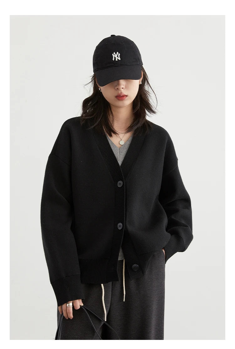 V-Neck Knit Cardigan – Spring 2025