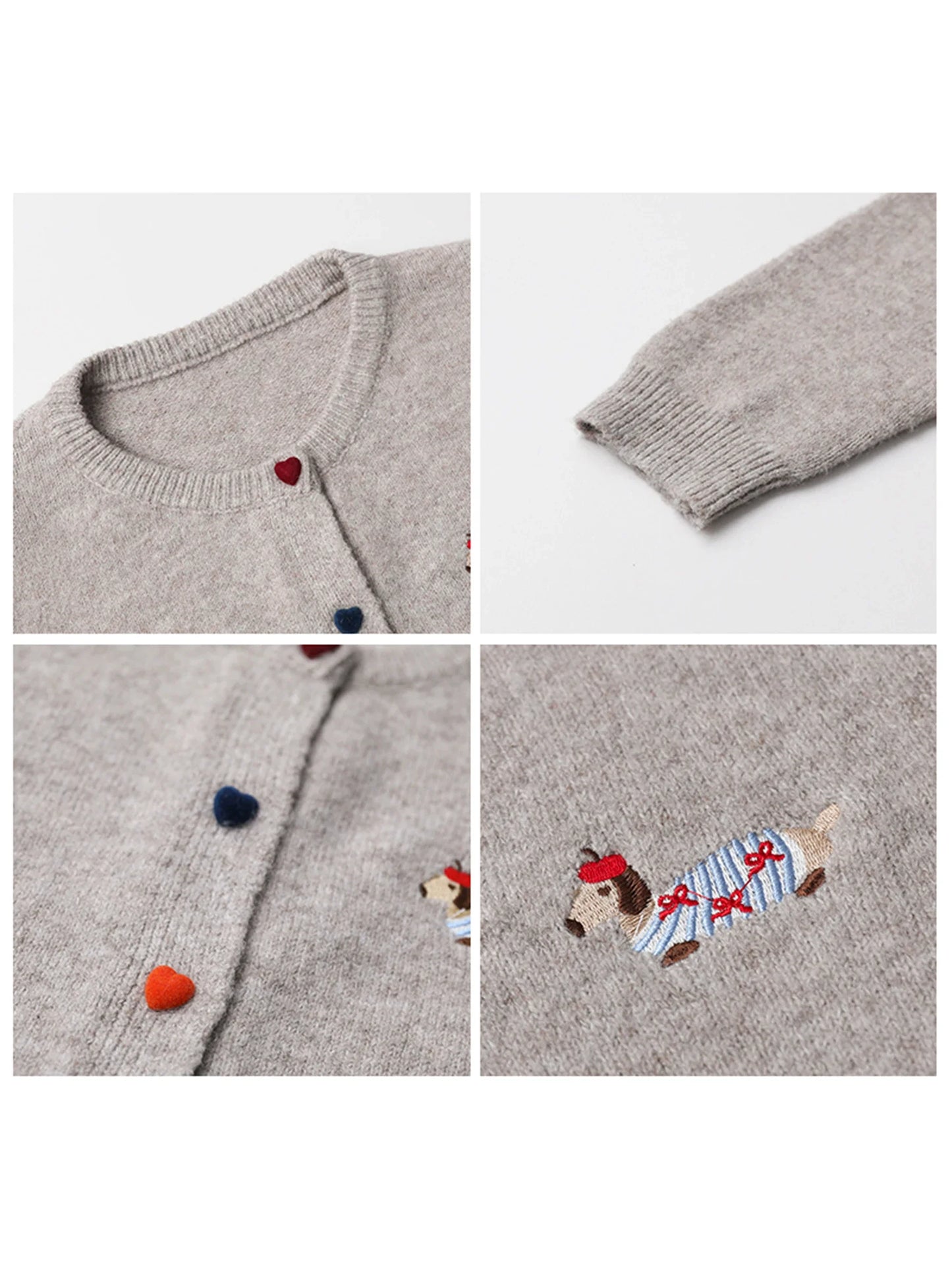 Embroidered Love Button Cardigan – Spring/Autumn 2025 Collection