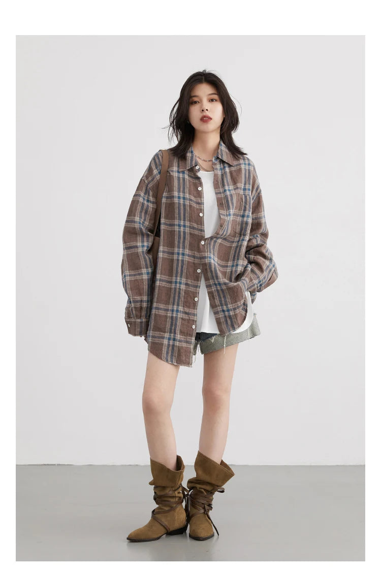 Casual U-Neck Long Sleeve Tee – Spring/Autumn 2025 Collection