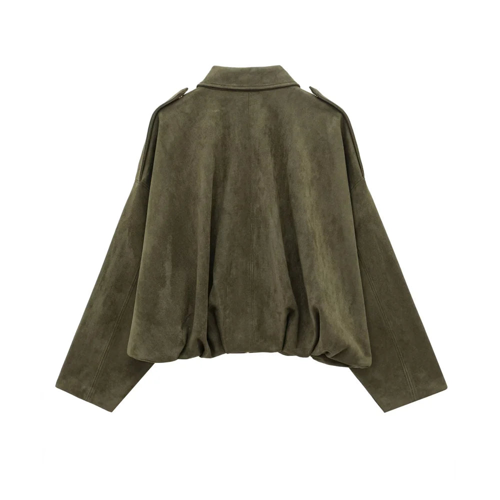 Faux Suede Jacket Women