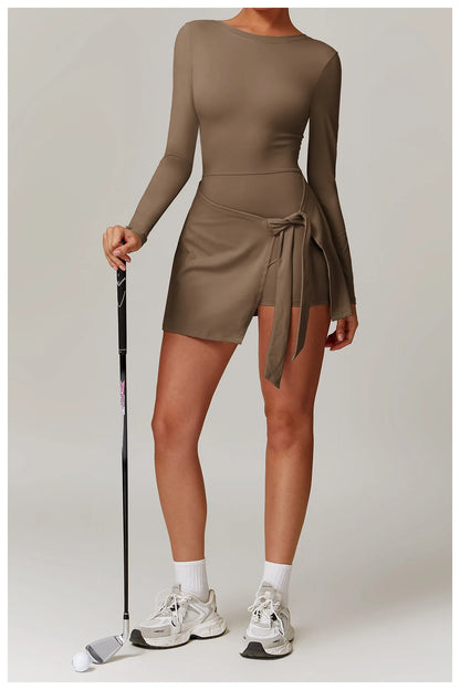 One-Piece Long Sleeve Yoga Jumpsuit