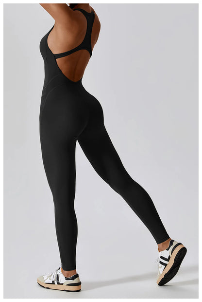 Women’s Yoga Jumpsuit – Push-Up Activewear Bodysuit