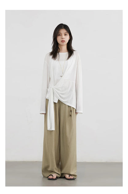 Elegant Long Sleeve Pullover Tee – Spring 2025 Collection