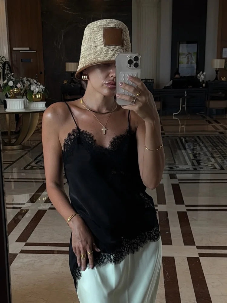 Lace Satin Camisole – Summer Party Top