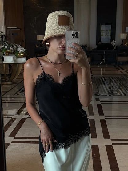 Lace Satin Camisole – Summer Party Top