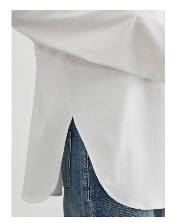 Casual U-Neck Long Sleeve Tee – Spring/Autumn 2025 Collection