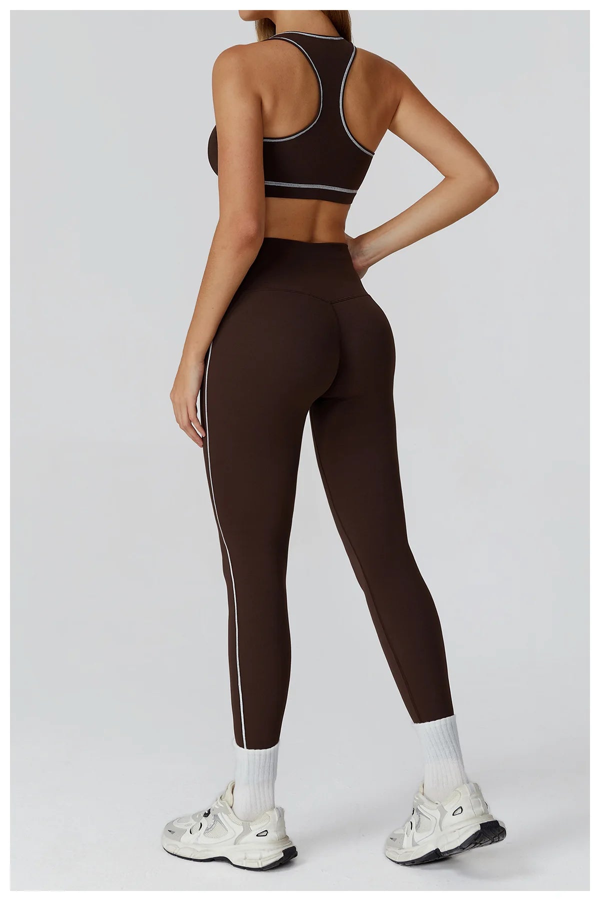 Women’s Seamless Yoga Set – 2/3PCS Fitness Tracksuit with Long Sleeve Jacket and High Waist Leggings