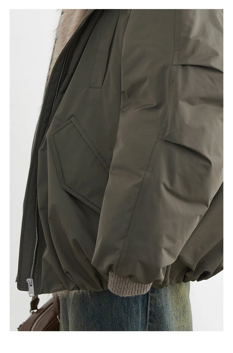 Korean Faux Fur Down Coat – Autumn/Winter 2025 Collection