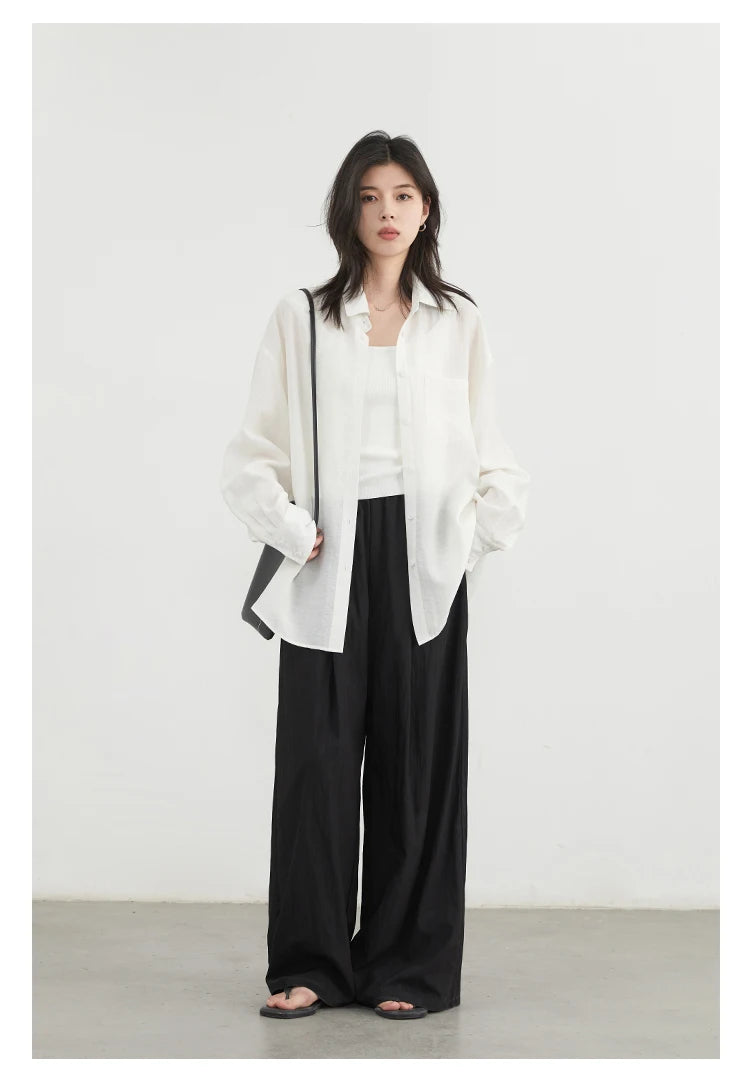 High-Waist Wide Leg Trousers – Spring/Summer 2025 Collection