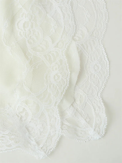 Lace Patchwork V-Neck Top – Summer 2025